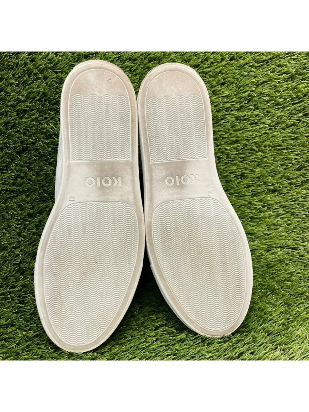 Koio Capri Low Triple White Mens Size 7 Athletic Leather Luxury Shoes Sneakers